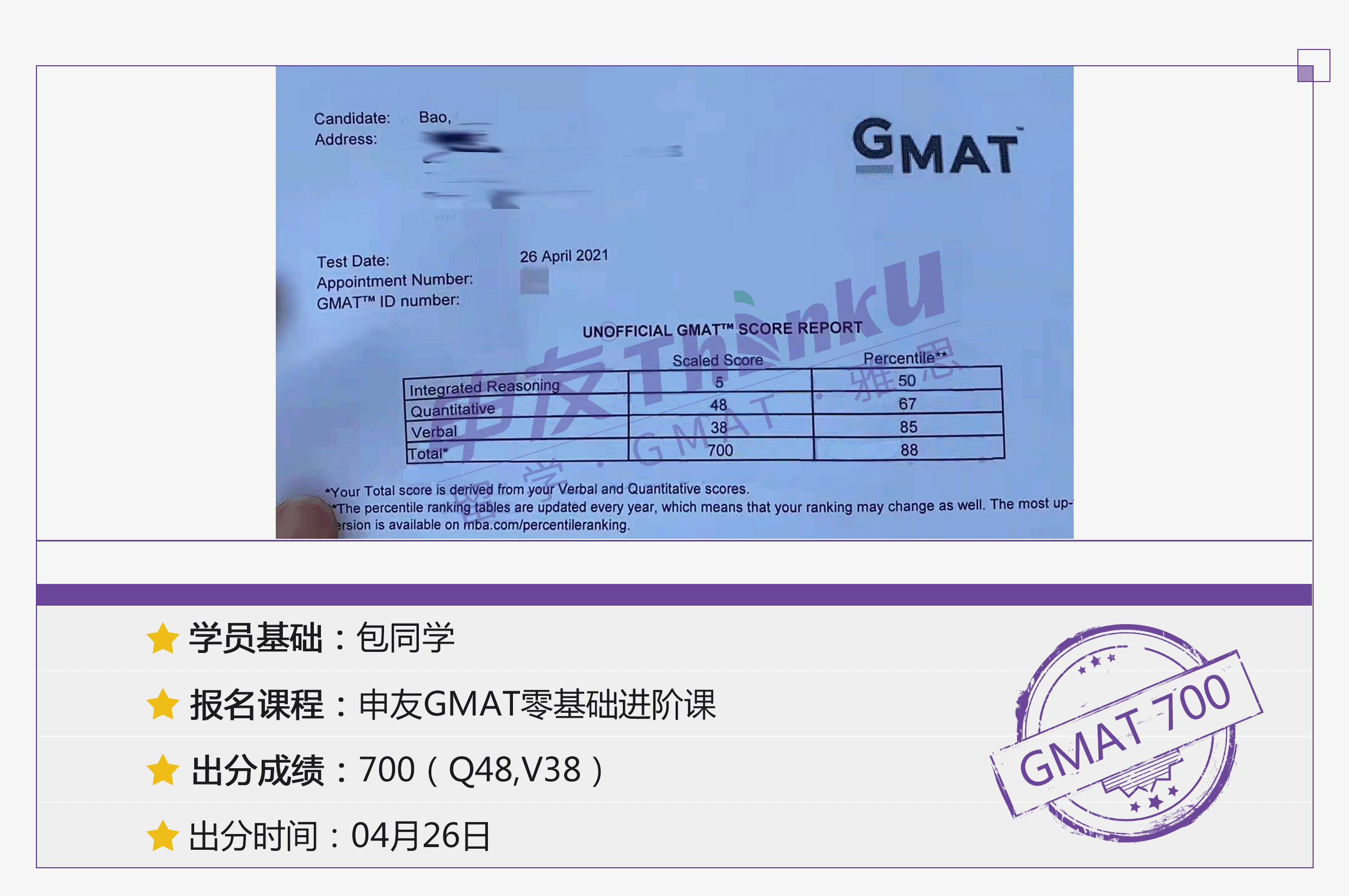申友GMAT学员包同学4月26日出分700.png
